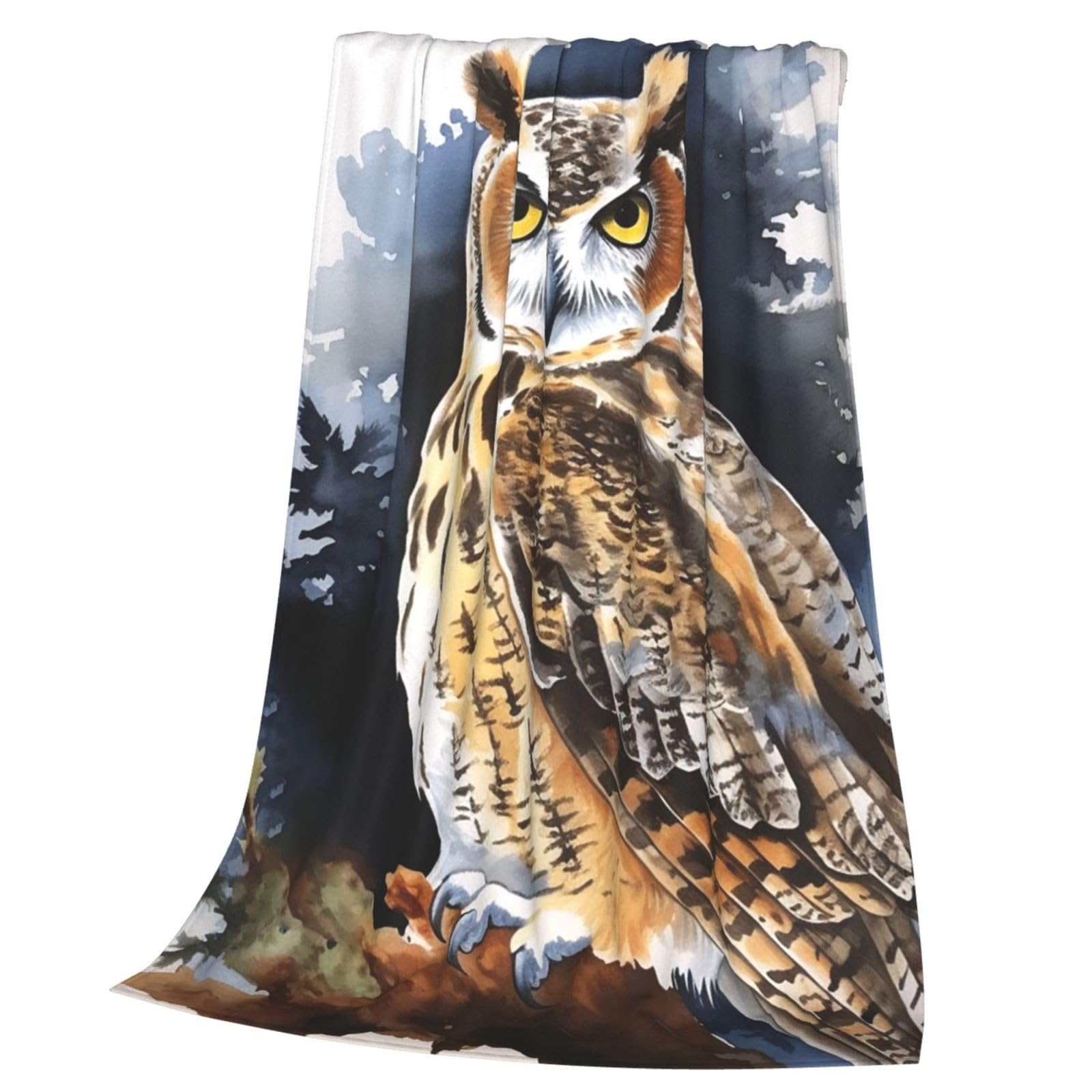 Couverture en flanelle haut de gamme microfibre de qualite superieure hibou
