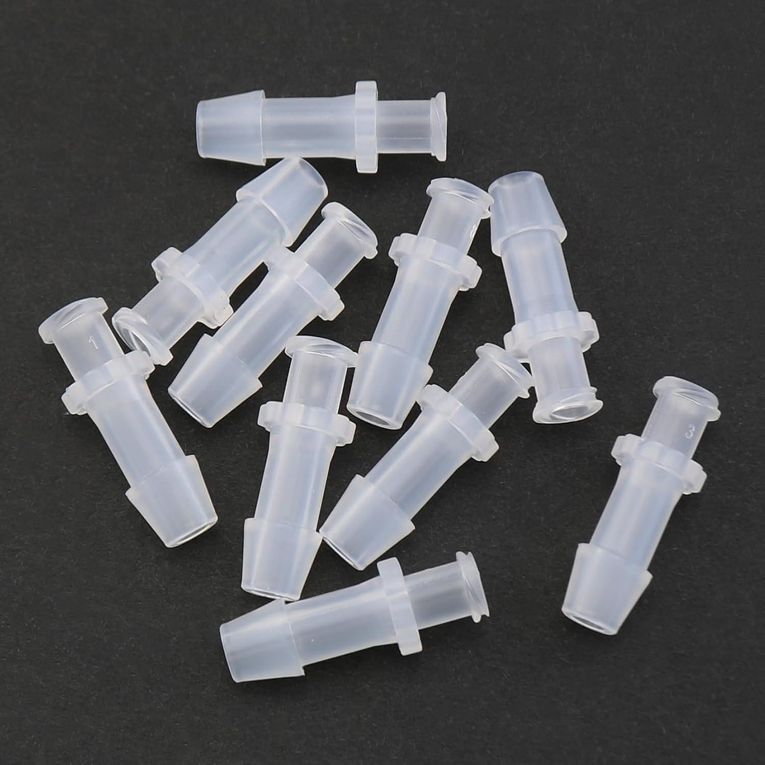 10PCS Luer Lock Adapter Clear Polypropylene Female Luer Lock Connector 1/4 inch Hose Barb Fitting Kit for Connecting Syringes Hose Laboratory Equipment