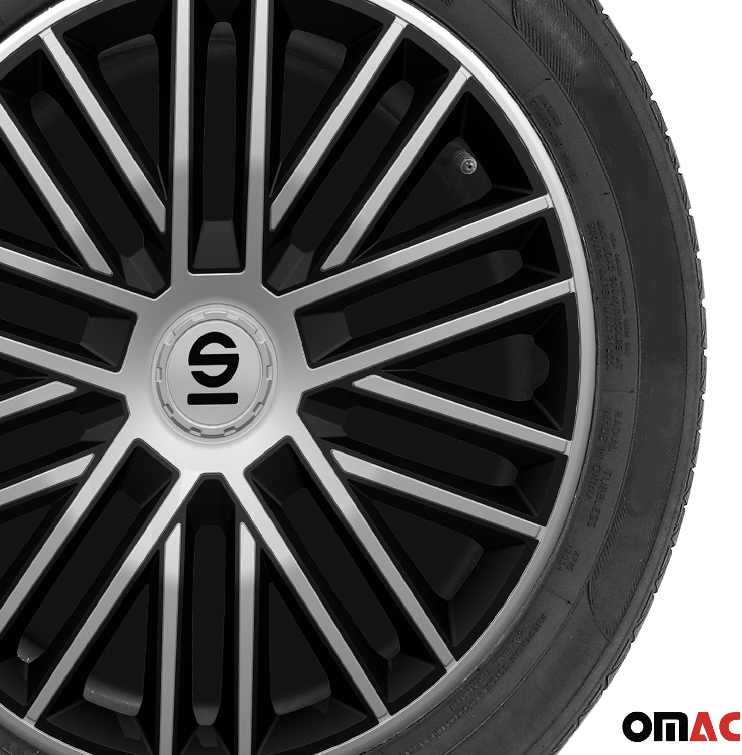 Sparco Set Wheel Covers Bergamo 14-inch Silver/Black