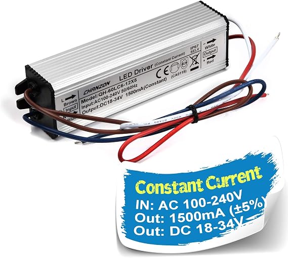 Driver LED de corriente constante (resistente al agua), P) 1500mA ...