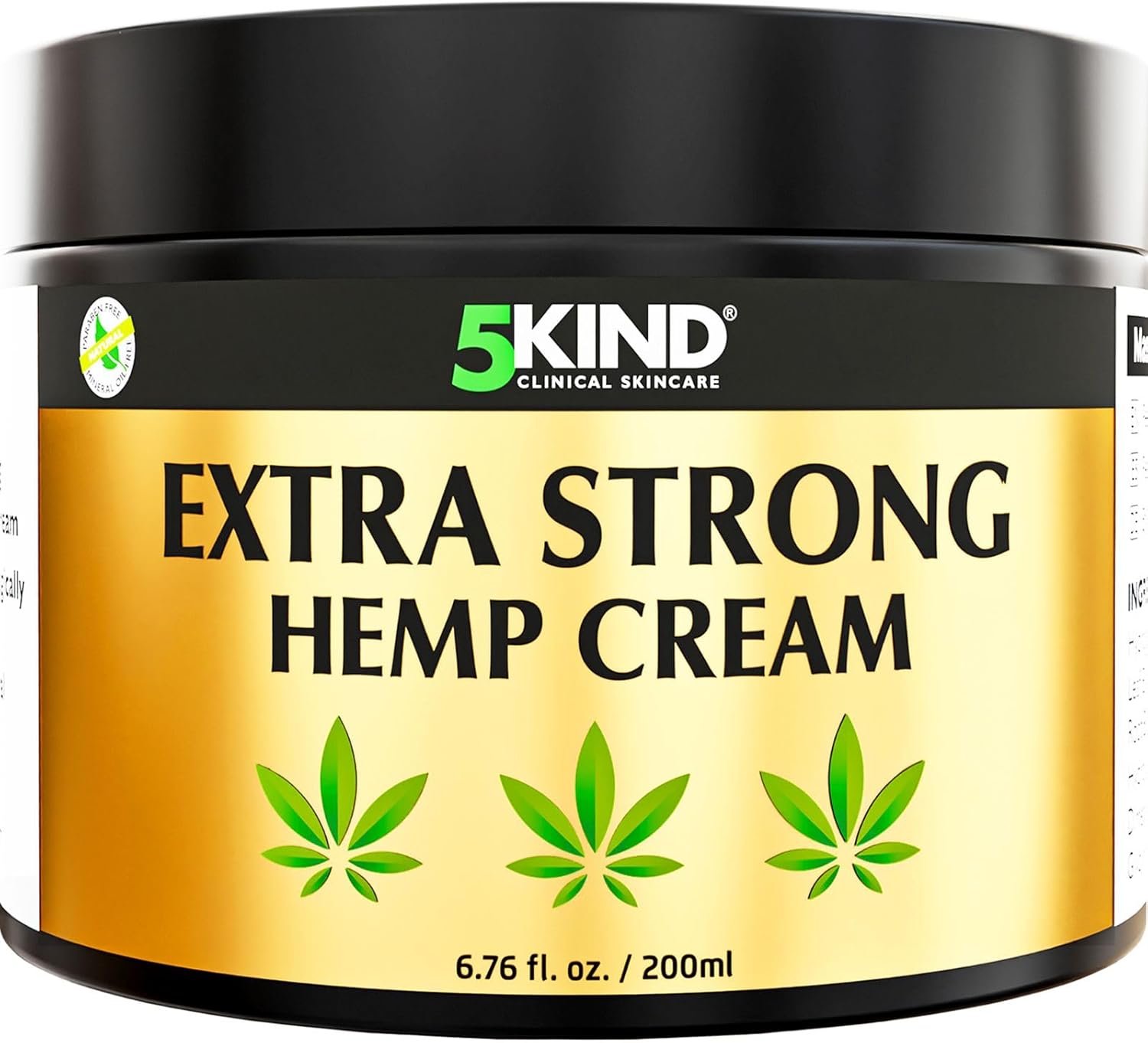 5kind Extra Strong Hemp Cream 200ml – High Strength Hemp Oil and Arnica Cream – for Massaging Joints & Muscles, Lower Back, Feet, Knees, Neck & Shoulders – Rich in Natural Extracts