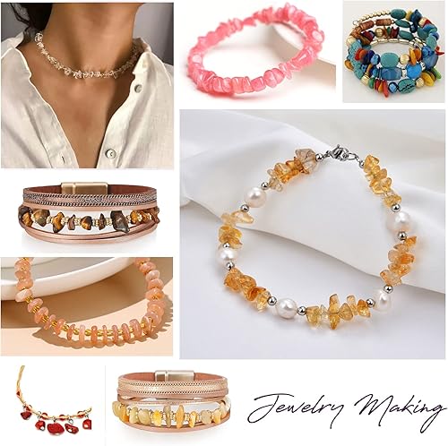 Miniatura 10 de 100 cuentas de piedras preciosas de cuarzo transparente natural genuinas para fabricación de joyas, 0.315 pulgadas, cuentas de cristal real redondas