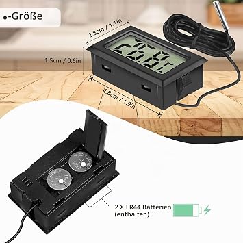 Thlevel Mini LCD Digital Thermometer Temperature / Humidity Tester Hygrometer for fridge freezer aquarium