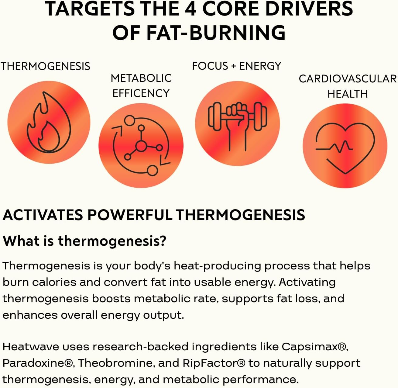 CLEVERPRO Heatwave - Focus-Enhancing Performance Booster for Men & Women, Metabolism Booster for Weight Loss – Supports and Enhances Mood & Focus, Aids Healthy Weight Management – 60 Capsules