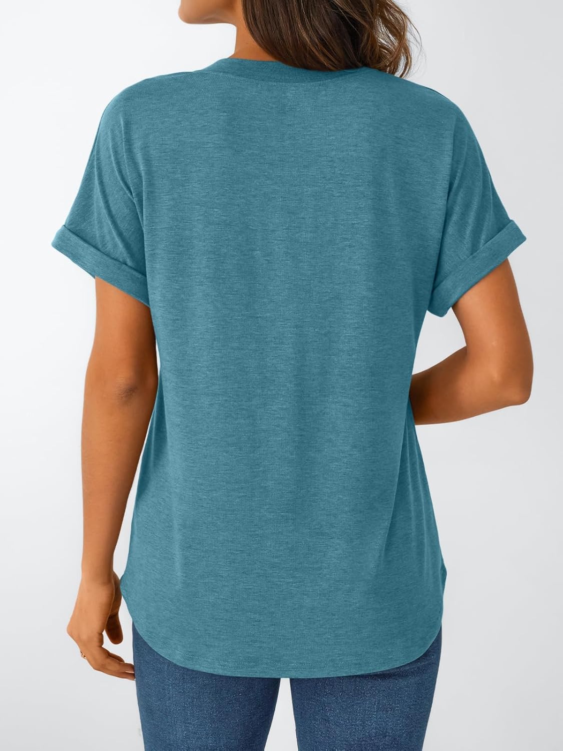 AUTOMET Women's Short Sleeve Shirts Henley Dressy Casual Summer Tops 2026 Spring Fashion Trendy Cute T-Shirts - Image 4