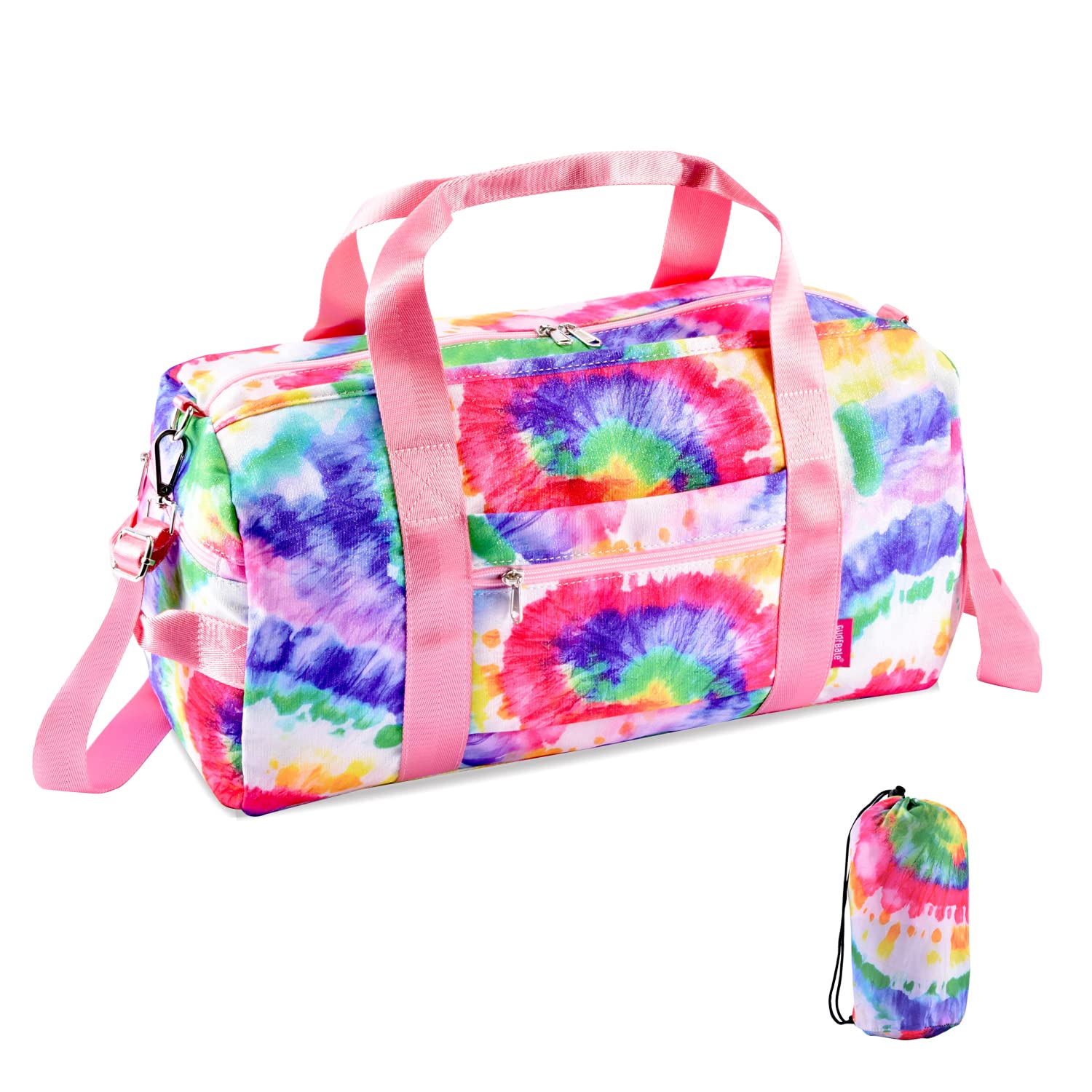 Bolsa de Deporte GUDFBALE Teñido Anudado de Colores - Gym Bag Womens-Impermeable Bolsas de Gimnasia con Compartimento Zapatos y Compartimento Mojado
