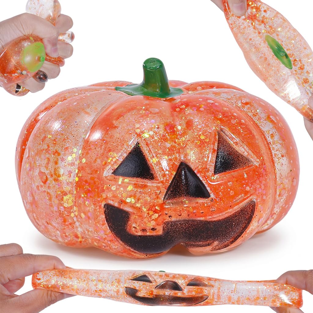 Halloween Pumpkin Squishy Fidget Toys,for Halloween Party Favors-8*6CM