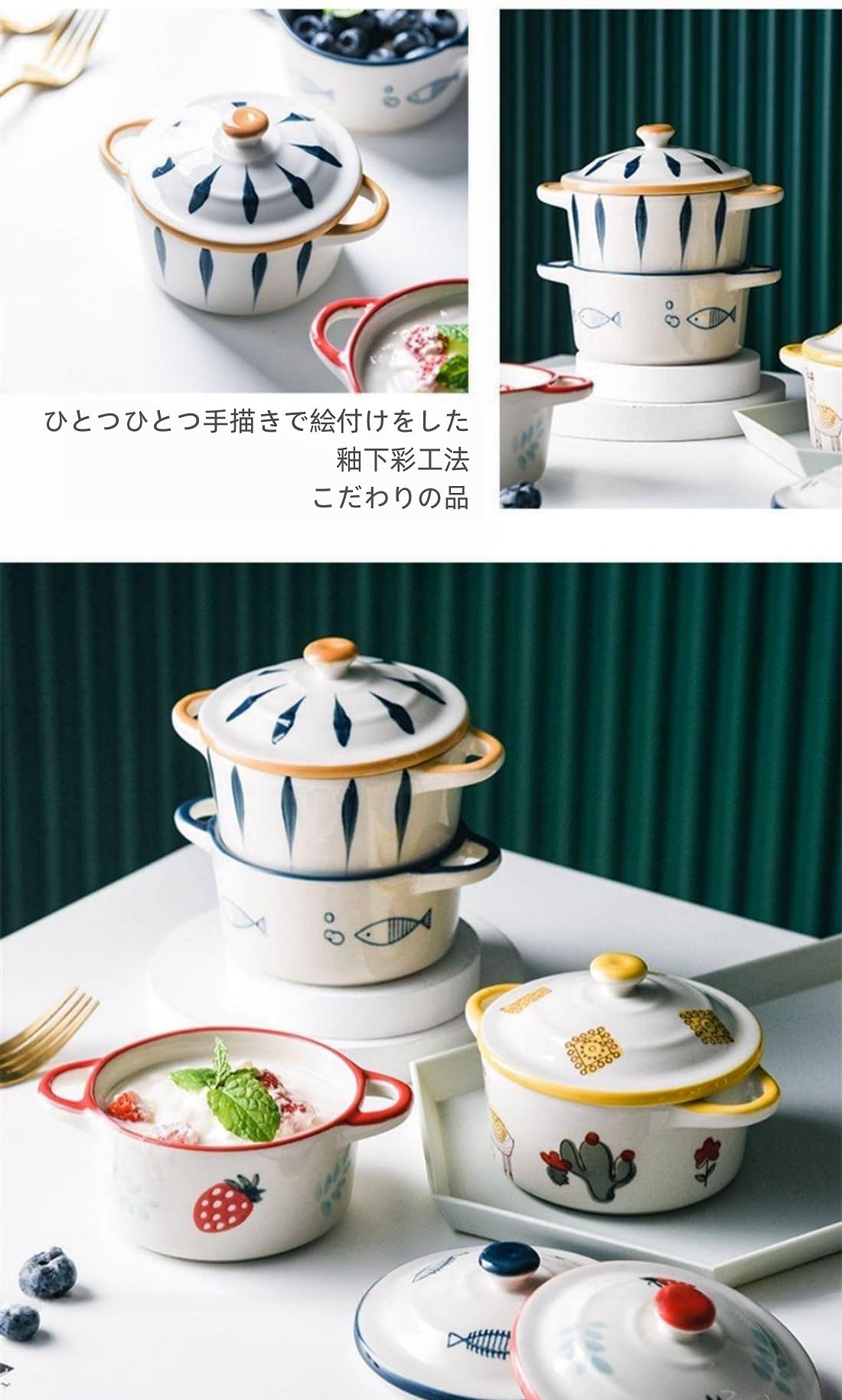 Amazon.co.jp: vonghome 蒸し碗 茶碗 蓋付き お椀 汁椀 吸物椀 味噌汁