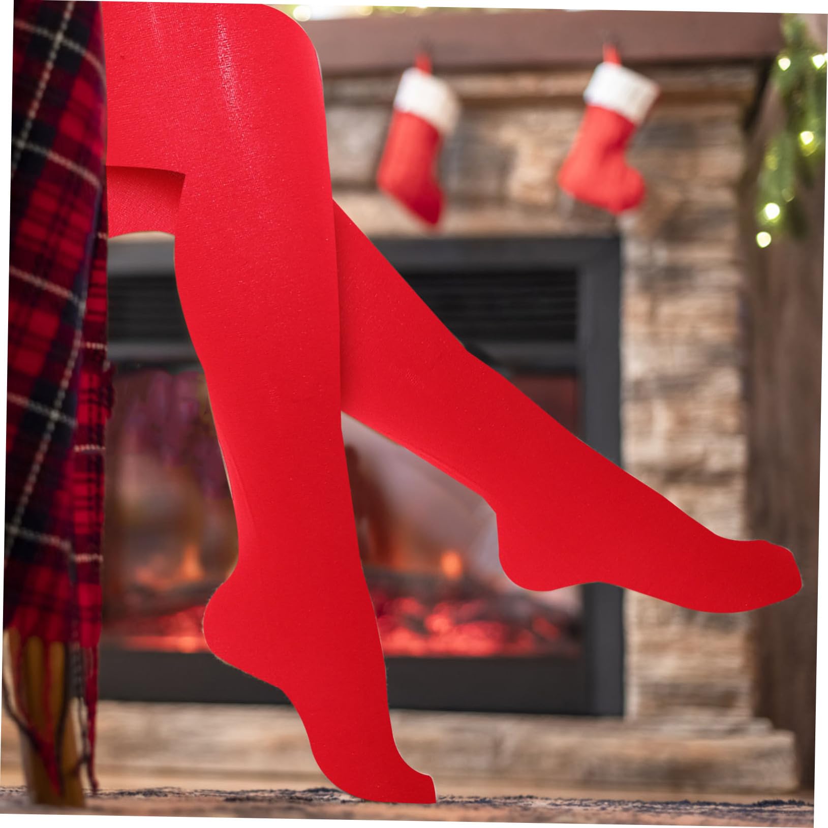 Calcetines Altos Navideños Medias De Festival Para Mujer Diseño Creativo
