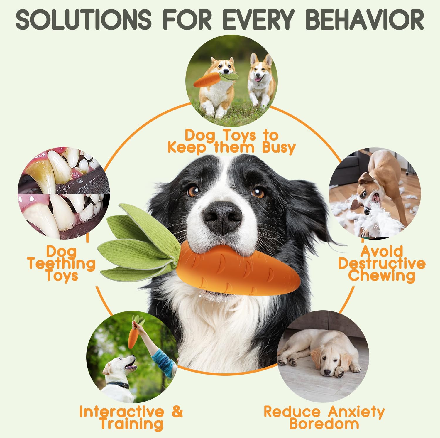 2TRUL Dog Toys for Aggressive Chewers Interactive Squeaky Indestructible Dog Toys to Keep Them Busy, Reduce Boredom - Image 2