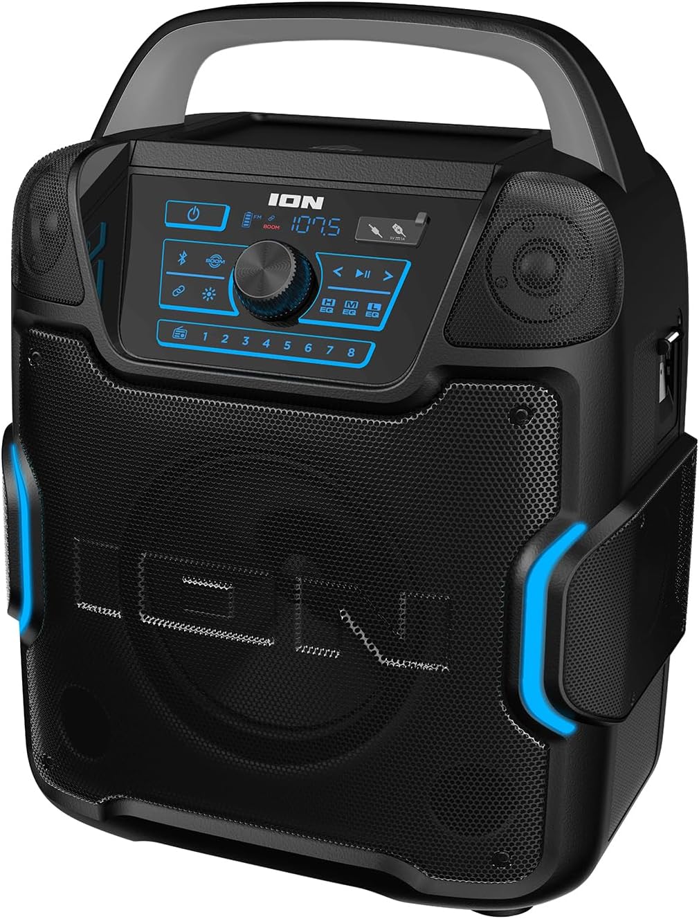 Sport 320 200W Bluetooth Outdoor Speaker with Wheels | 320 Degree Sound, Water-Resistant, Rechargeable Battery, USB Charging, Stereo Linking, Bass Boost, App Control, for Parties
