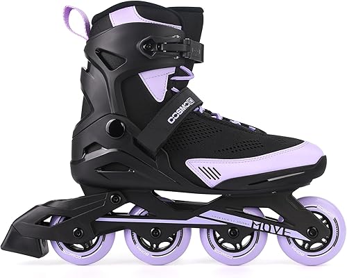 Move - Patines en línea para mujer y hombre, patines profesionales para adultos, machos y mujeres, para interiores y exteriores, color negro y