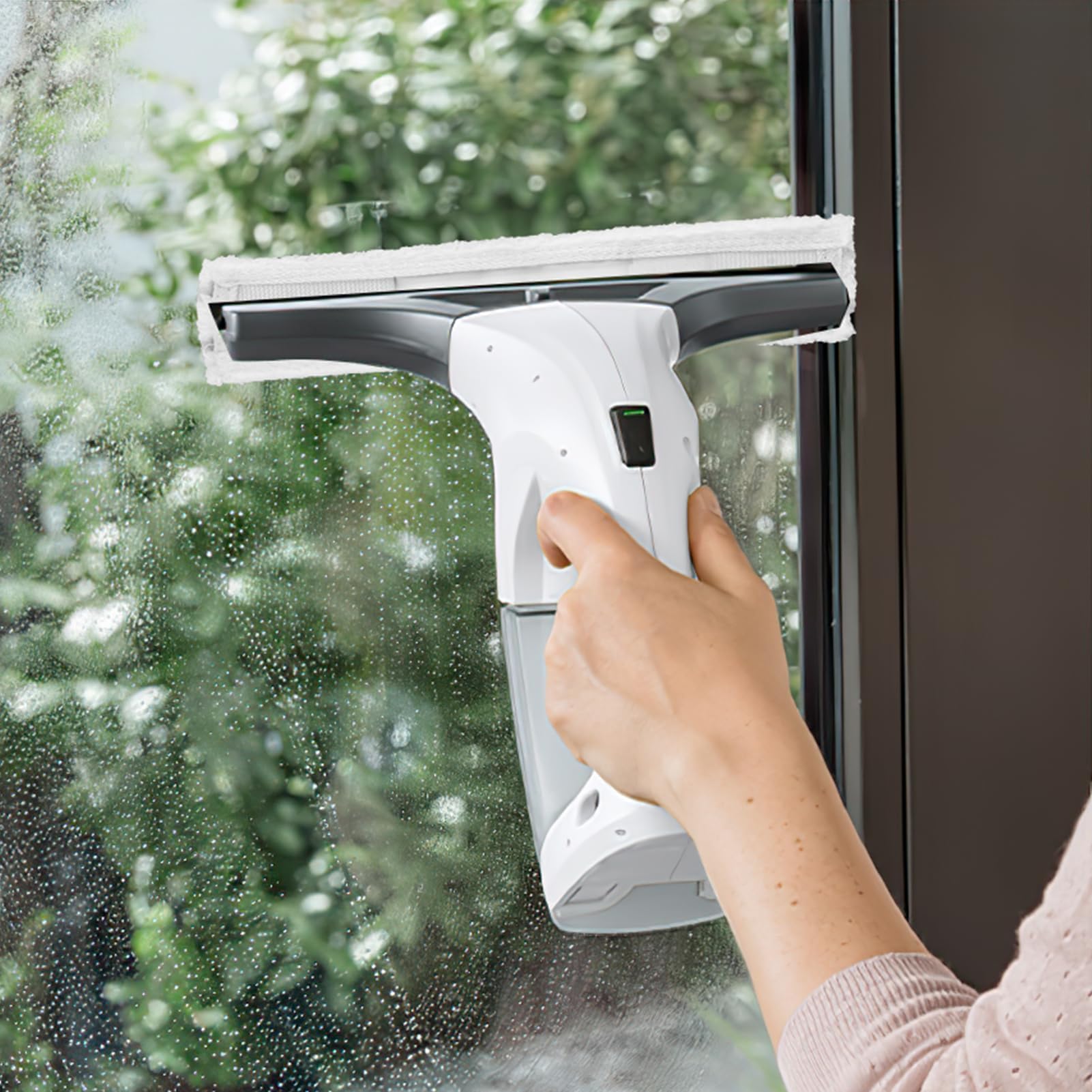 Jeu De 2 Chiffons Microfibre De Remplacement Pour Nettoyeur De Vitres Leifheit XL Wet And Dry – Blanc
