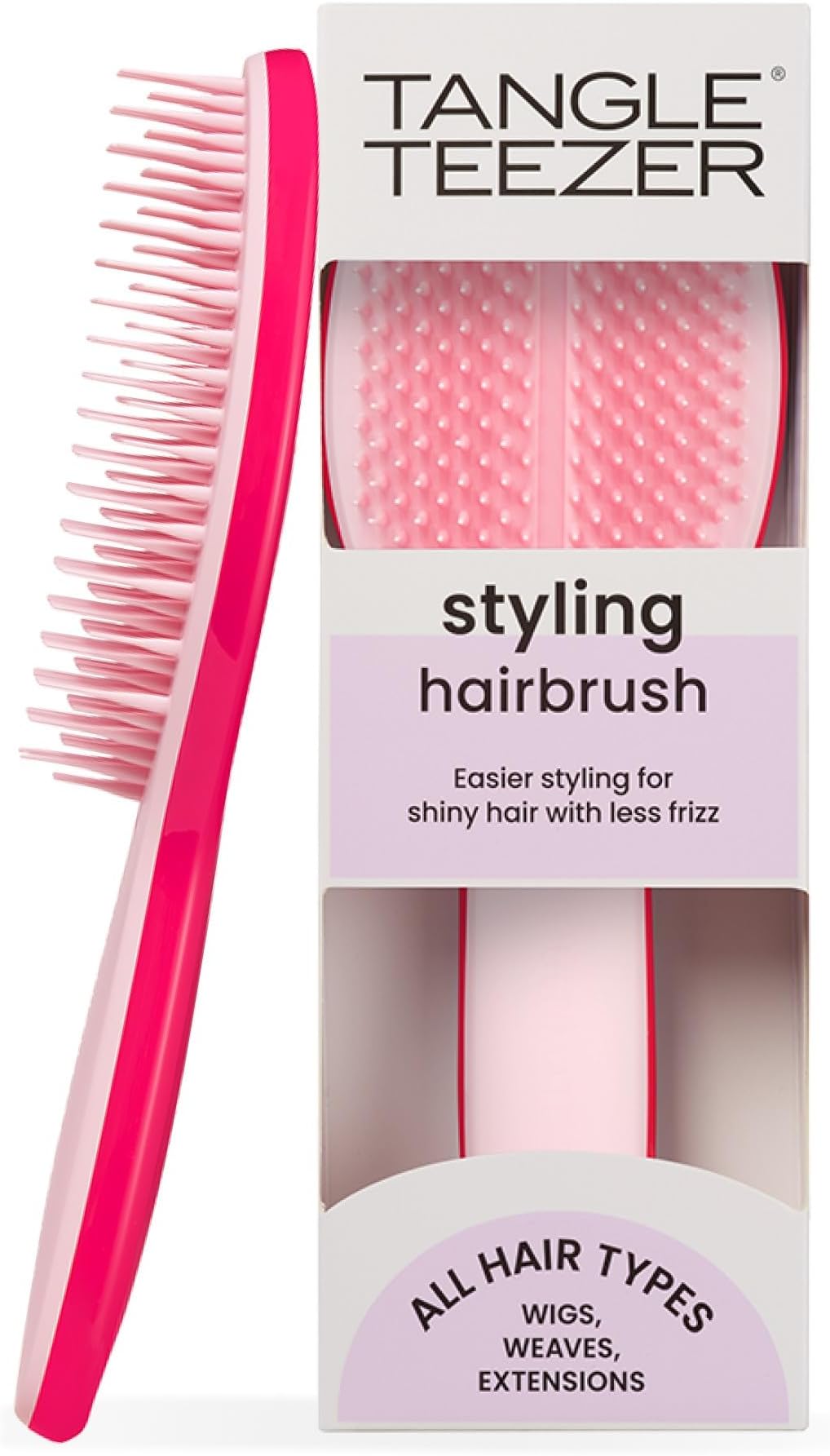 The Ultimate Styler Hair Styling Brush for Dry Styling, Maintains, Blends & Adds Volume, Texture & Shine, Sweet Pink