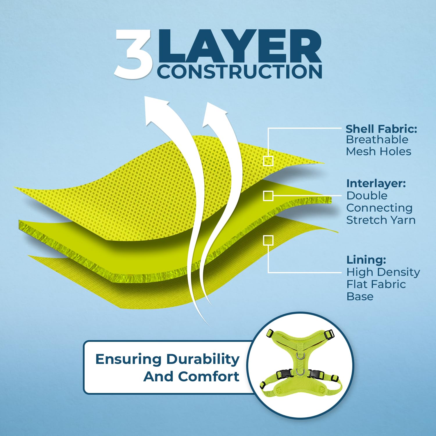 Voyager Step-in Lock Pet Harness - All Weather Mesh, Adjustable Step in Harness for Cats and Dogs by Best Pet Supplies - Lime Green, XS - 5