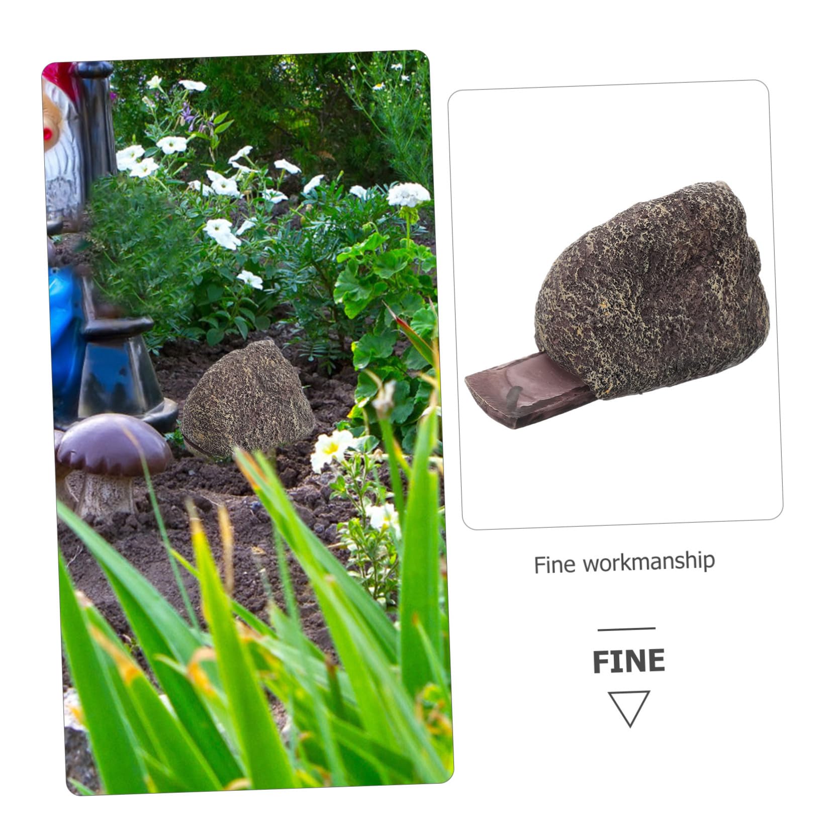 5 Pièces Boîte de Rangement de Pierre Simulée pour Extérieur Cache Clé Décoratif pour Jardin Espace Extérieur pour Garder Vos