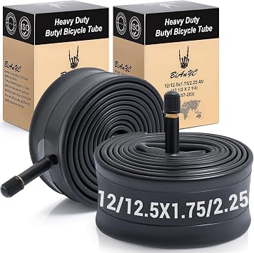 BiAnYC 2Pcs Heavy Duty 12/12.5 inchx1.75/1.95/2.0/2.10/2.125/2.25 Bike Tubes,Schrader Valve 32 mm,Suitable for Tire Size 12/12.5" x1.75-2.25 Mountain and City Bikes