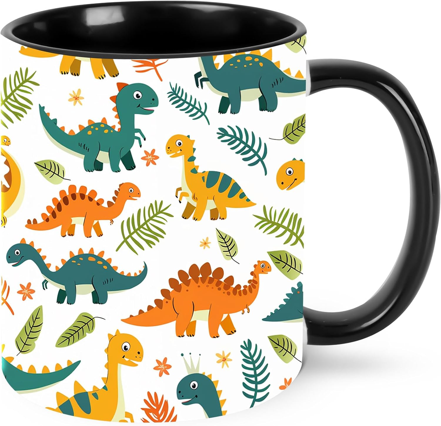 Dinosaur Coffee Mug Funny Ceramic Tea Cup With Handle Dishwasher Microwave Safe for Women 11oz Porcelain Mugs