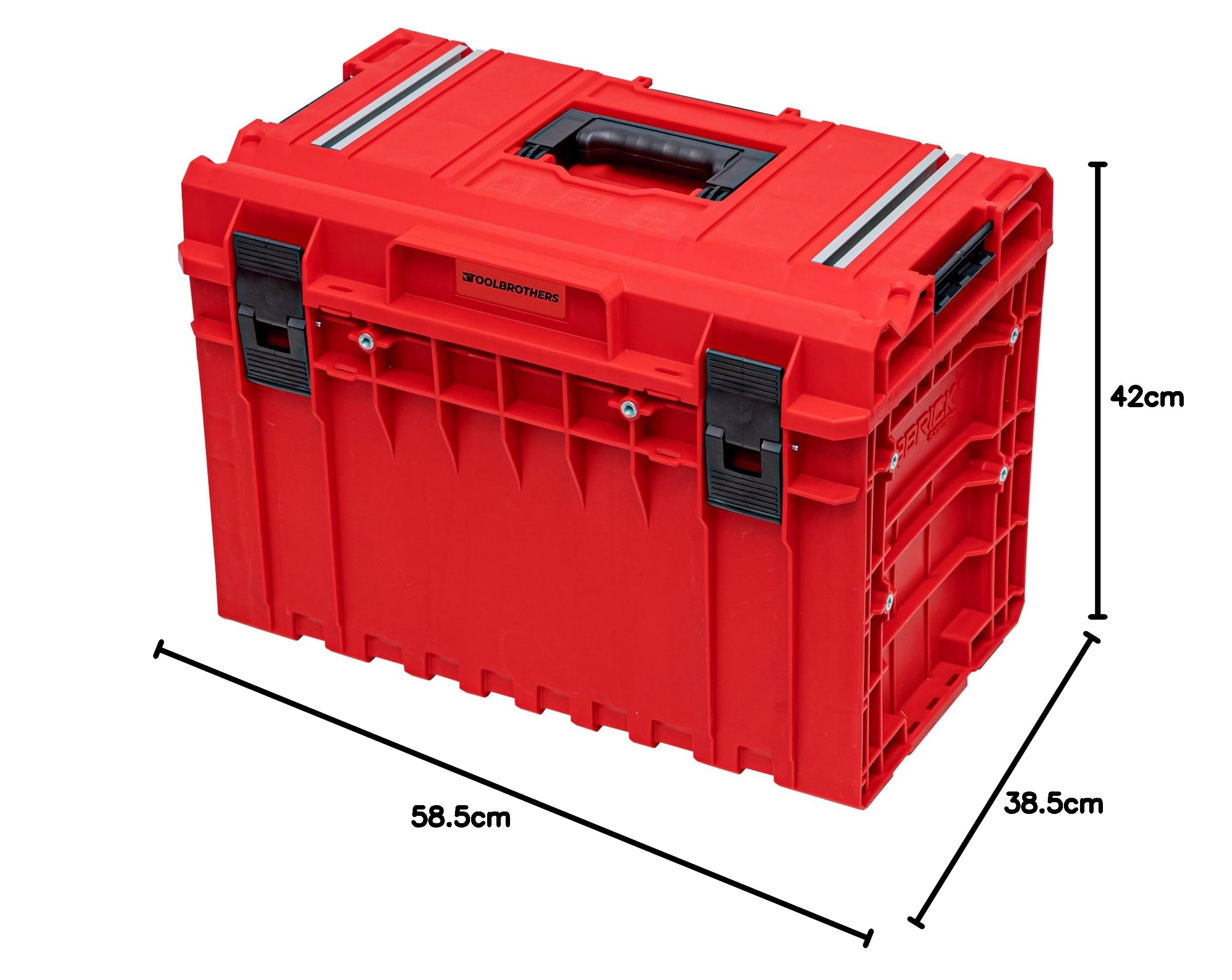 Toolbrothers RHINO ONE 450 2.0 Technik RED ULTRA HD Custom walizka narzędziowa organizer modułowy 585 x 385 x 420 mm 52 l można układać w stos IP66