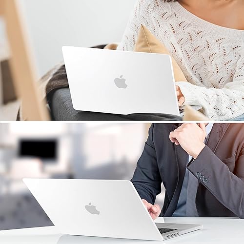 Miniatura 8 de TWOLSKOO Funda compatible con M3 MacBook Air de 15 pulgadas 2024 2023 versión A2941 M2 A3114 con pantalla de retina líquida y Touch ID, carcasa