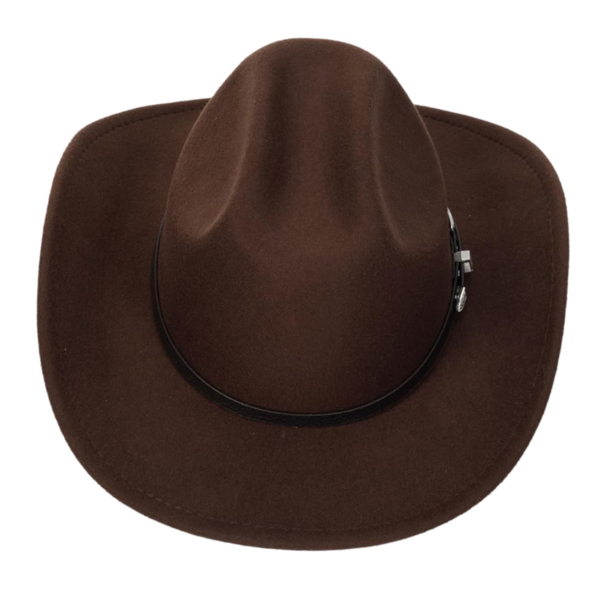 Cappello da cowgirl in feltro western – Cappello Panama Jazz Fedora con fibbia incisa floreale decorazione cintura da 56,9 cm a 57,9 cm