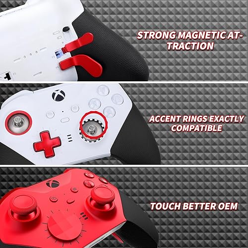 Miniatura 5 de Accesorios 15 en 1 para controlador inalámbrico Xbox Elite Series 2, juego de repuesto de palillos de metal con 4 paletas, 2 almohadillas D y