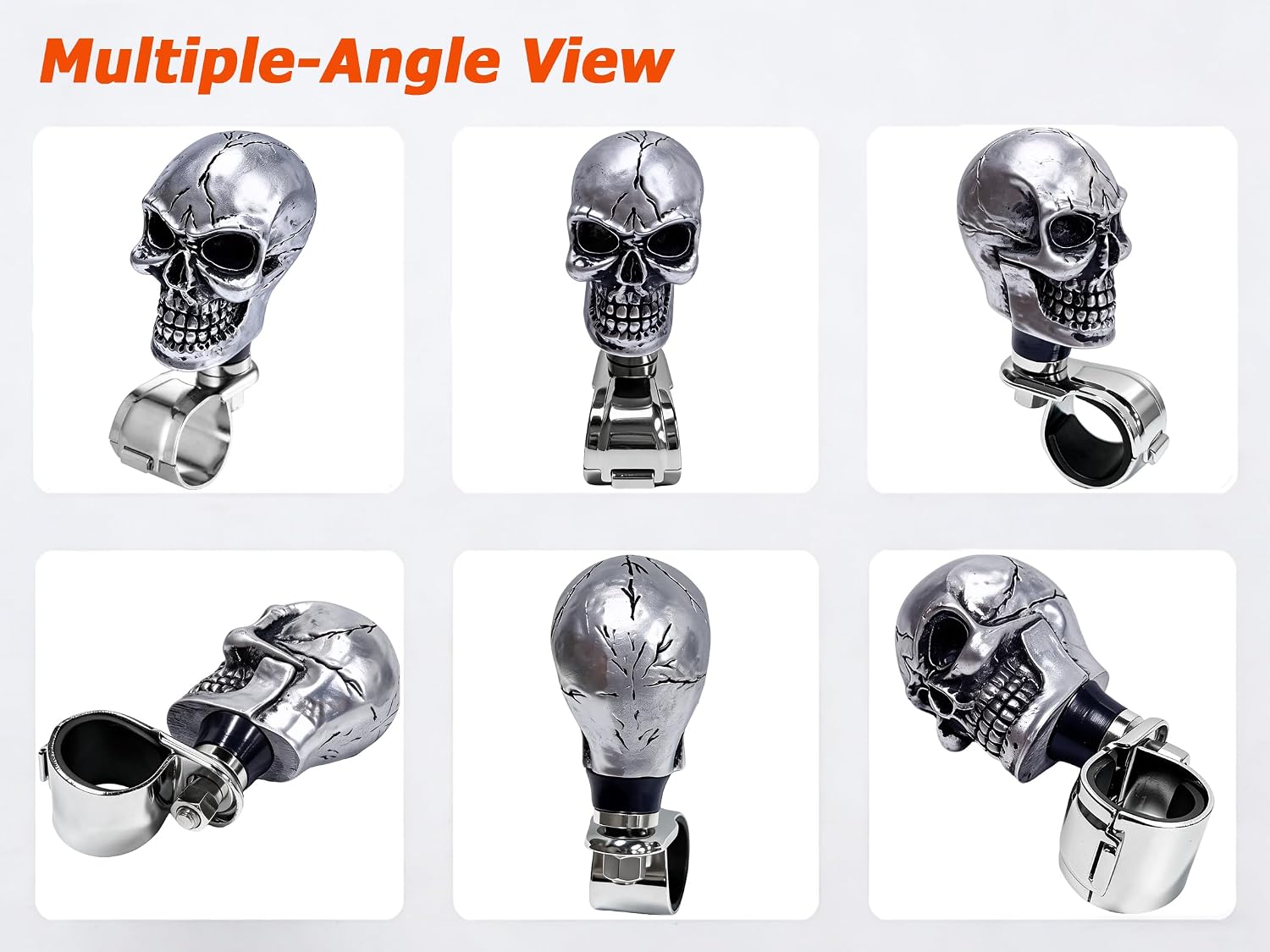 Steering Wheel Spinner Small Skull Head Suicide Knob Power Handle