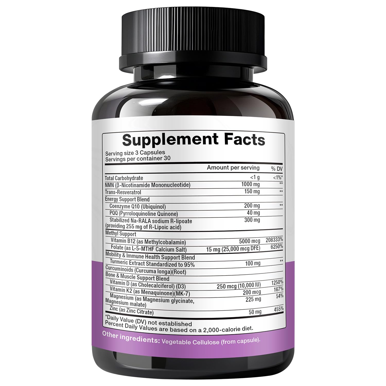 NMN Supplement - 1000mg NMN + CoQ10 200mg + R-ALA + PQQ + Magnesium 90 Caps — Amazon image 8