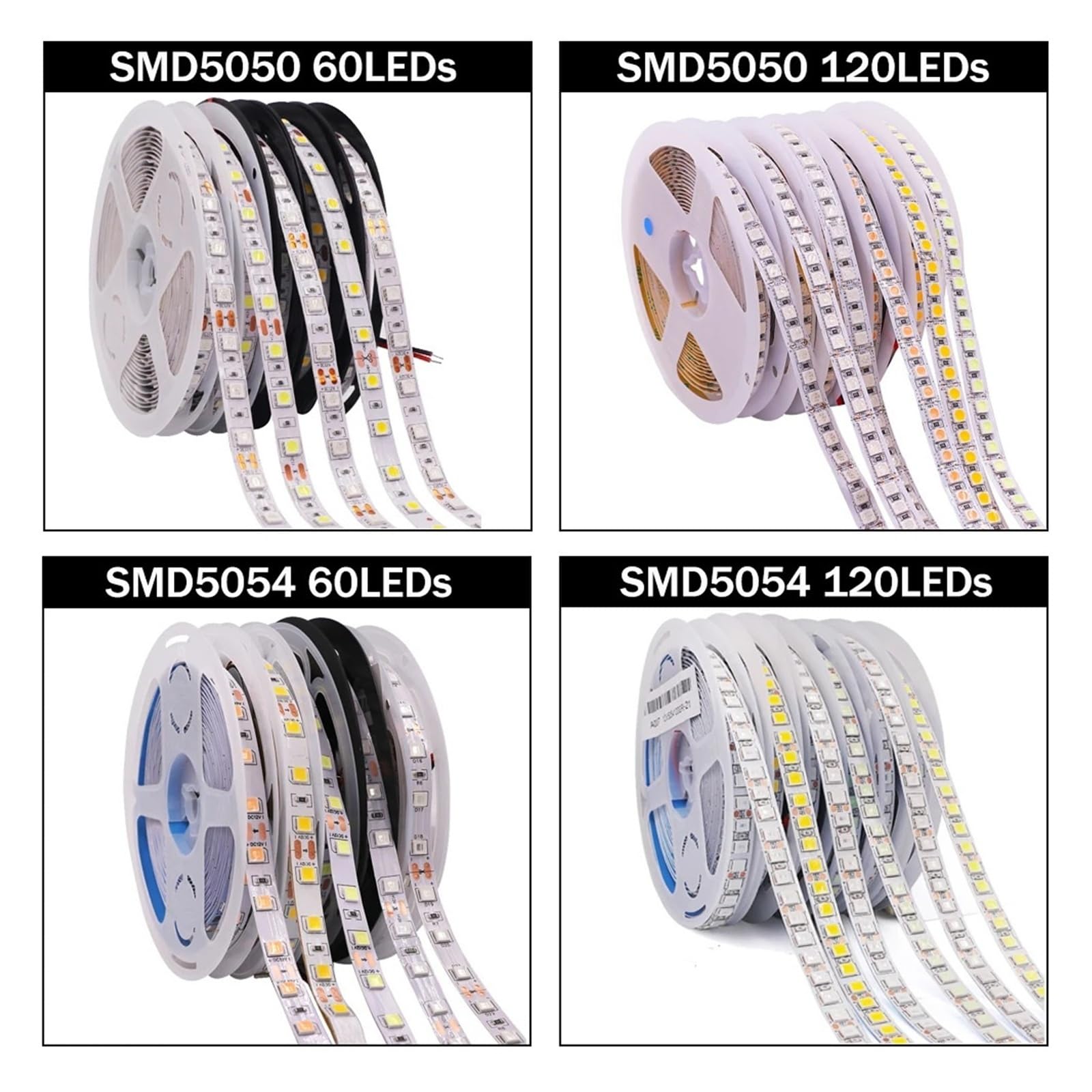 Wielokolorowa taśma LED SMD 12V/24V o wielu specyfikacjach(5050 120Leds,BLUE_DC12V IP21)