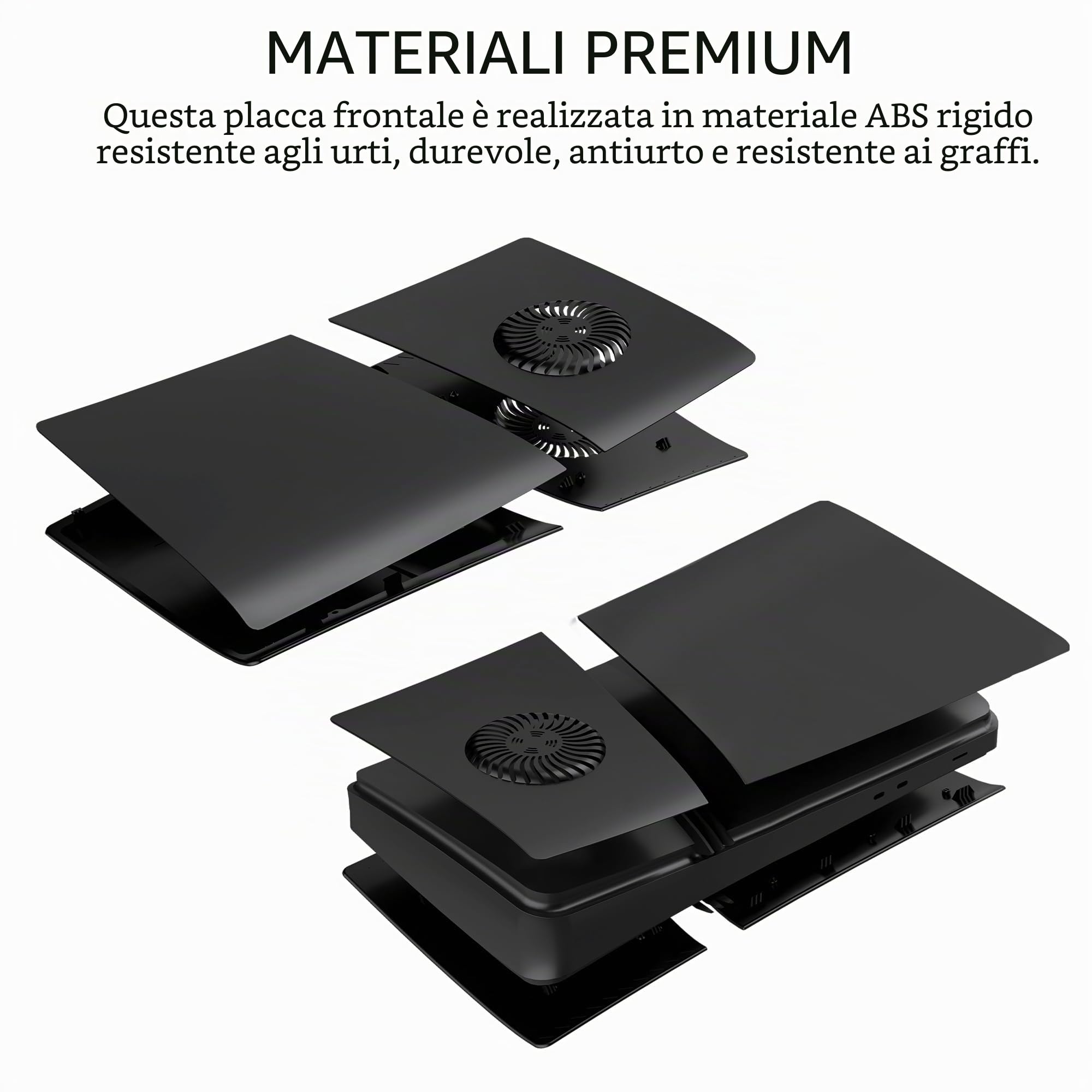 Faceplate per P5 Pro Digital Edition con strisce luminose RGB e filtro antipolvere DOBEWINGDELOU anello di luce con 400+ effetti LED e aperture di raffreddamento per console