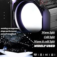 Vista 8 de Luces de escenario COB con puertas de granero, luz par COB de 200 W, LED 3500 ~ 7500 K, blanco cálido y blanco, DMX512 con sonido maestro-esclavo