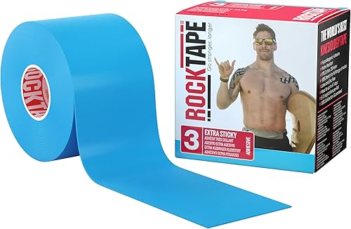 Miniatura 16 de RockTape Extra Sticky Kinesiology Tape - Athletic Tape for Muscle Pain Relief, Injury Recovery - Microscopic Skin Lifting & Decompression - Sweat &