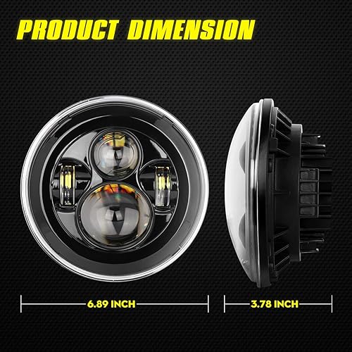 Miniatura 9 de Faros LED de motocicleta de 7 pulgadas + luces antiniebla LED de 4.5 pulgadas para Harley Davidson