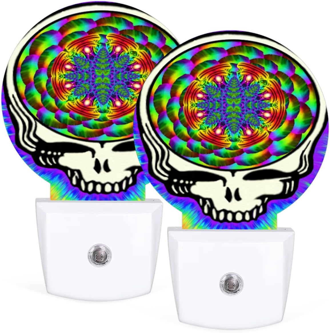 Tavisto Dead Steal Your Face Night Light Set of 2 Plug into Wall Auto Sensor LED Dusk to Dawn Light Adjust Brightness Nightlight for Bedroom Staircase Hallway Wall Home Decor