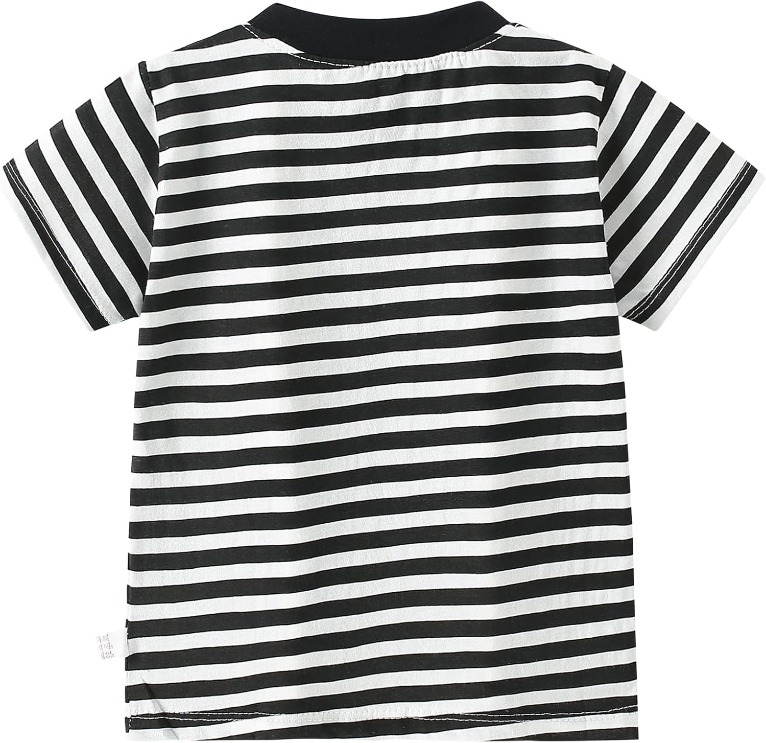 Toddler Boys Girls T Shirts Kids Colorful Striped Shirt Cotton Crew Neck Short Sleeve Tee Tops Blouse for 1-8 Years - Image 2
