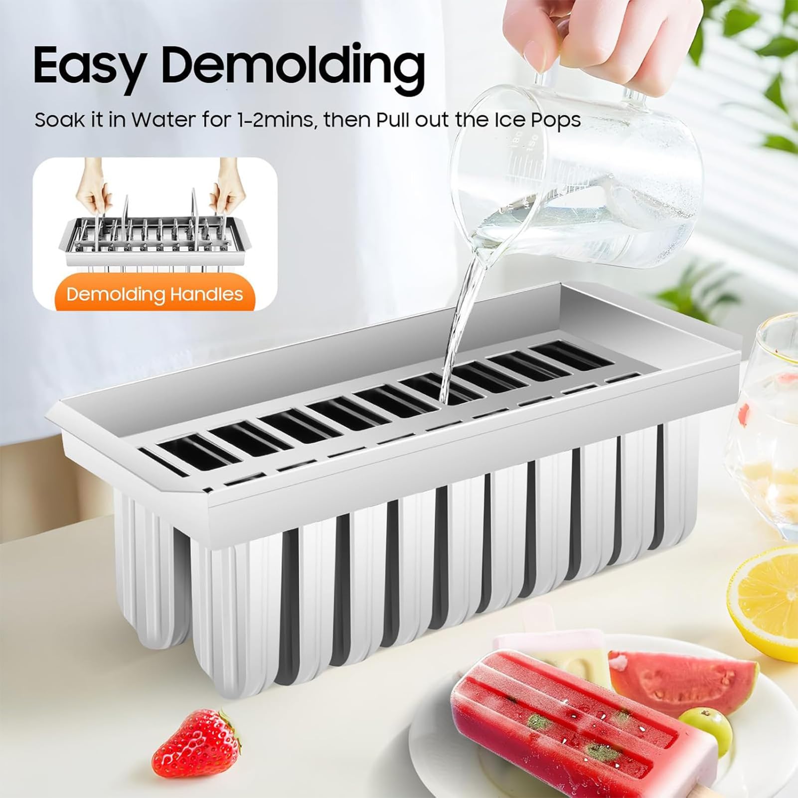 Moldes para Paletas de Acero Inoxidable de 20 Cavidades