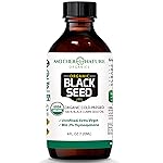 Mother Nature USDA Organic Black Seed Oil - Cold Pressed, Unrefined & Vegan Nigella Sativa, High Thymoquinone (2%+), Omega 3 6 9 for Immune, Joint & Heart Support, Hair & Skin, Non-GMO, 4oz