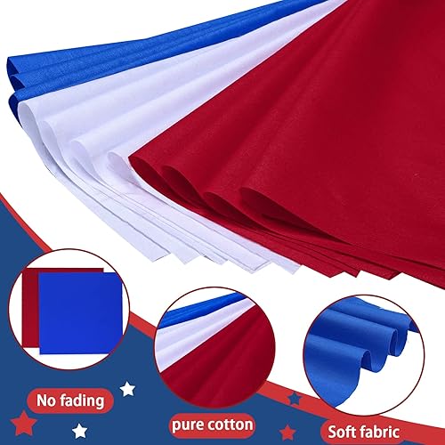 Miniatura 4 de Buryeah 100 Pieces 10 x 10 Inches Cotton Fabric Precut Fabric Squares Cotton Solid Colors Fabric Squares Quilting Fabric Bundles Cotton Fabric for