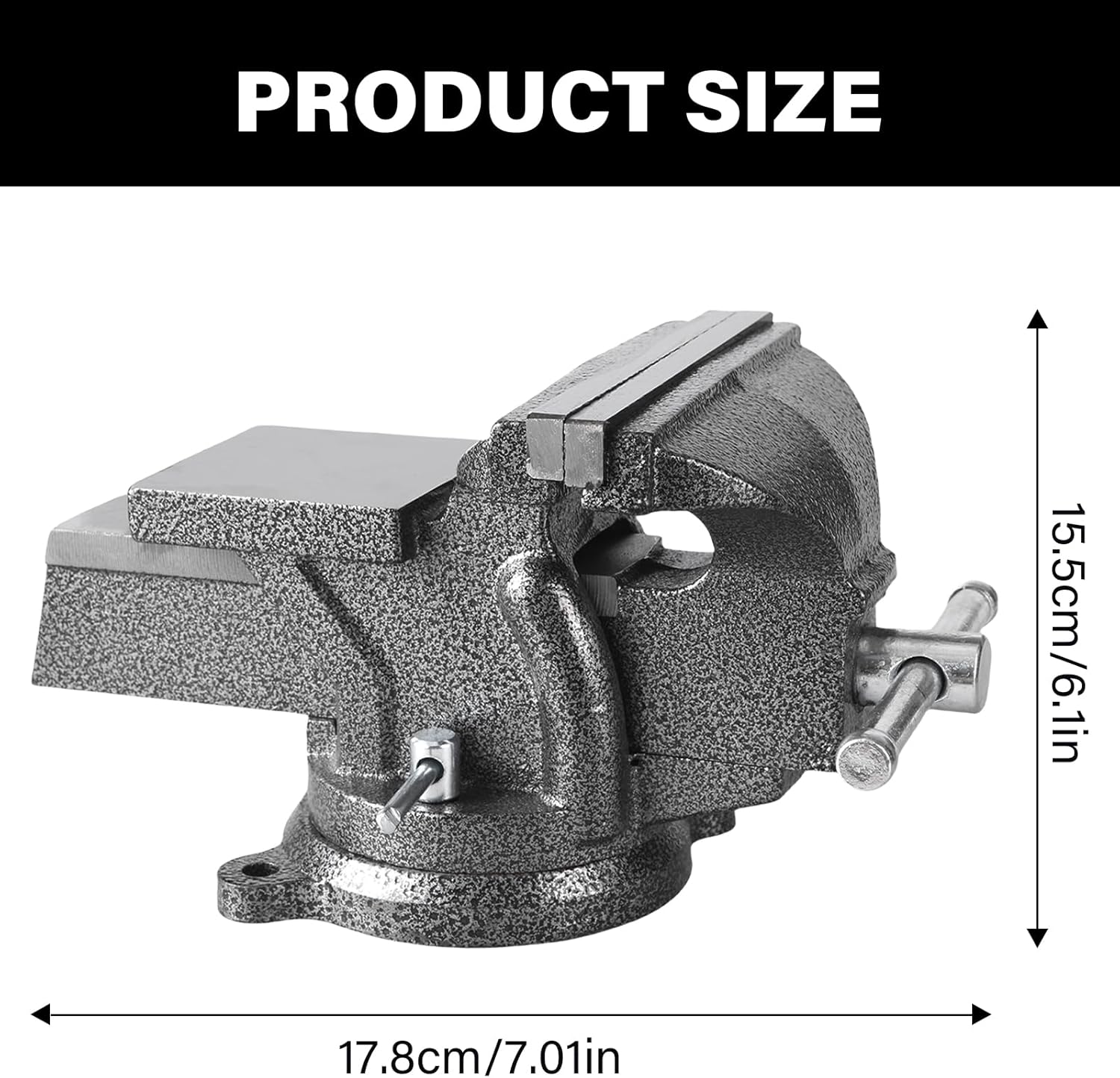 Heavy Duty Benches Vise Replacement Benches Vise With Anvils Swivels Locking Base For Drilling Conduit Cutting Sanding Conduit Cutting