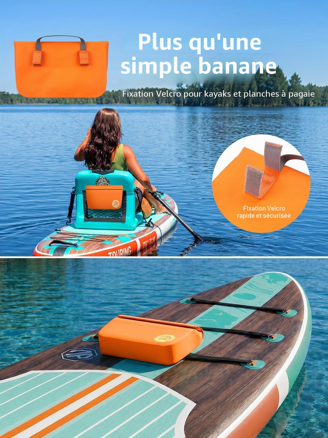 niphean Sac Etanche IPX7 avec Fermeture Magnétique à Une Main, Pochette Etanche pour Kayak, Paddle, Plage, Natation, Banane Multi-Positions, Sac Étanche pour Hommes et Femmes Activités Outdoor | Sac banane imperméable en TPU 7,5 L léger pour planche à pag