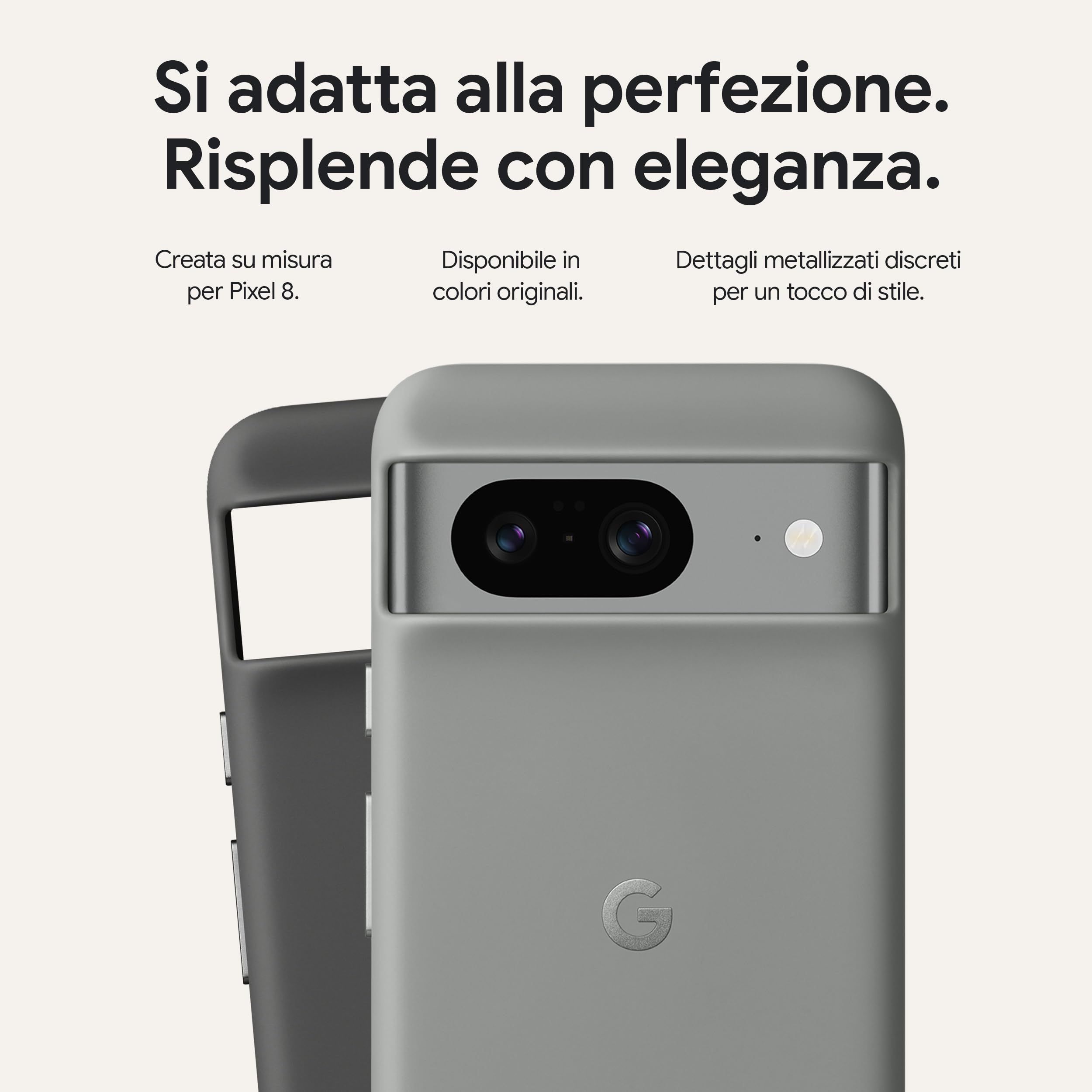 Google Cover Pixel 8 - Protezione durevole - Silicone antimacchia - Cover per smartphone Android - Rosa