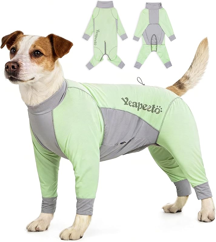 Macacão para Cães com Proteção Solar UPF 50+, Secagem Rápida e Tecido Respirável Yeapeeto Chartreuse 2X-Large