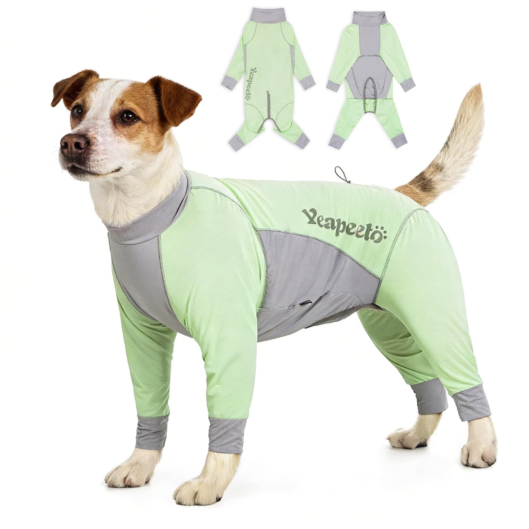 Dog Sun Protection Cooling Suit UPF 50+, Quick-Dry Breathable Jumpsuit for Large & Medium Dogs, Outdoor Dirt-Resistant Shedding Control Pet Apparel (Chartreuse, X-Large)