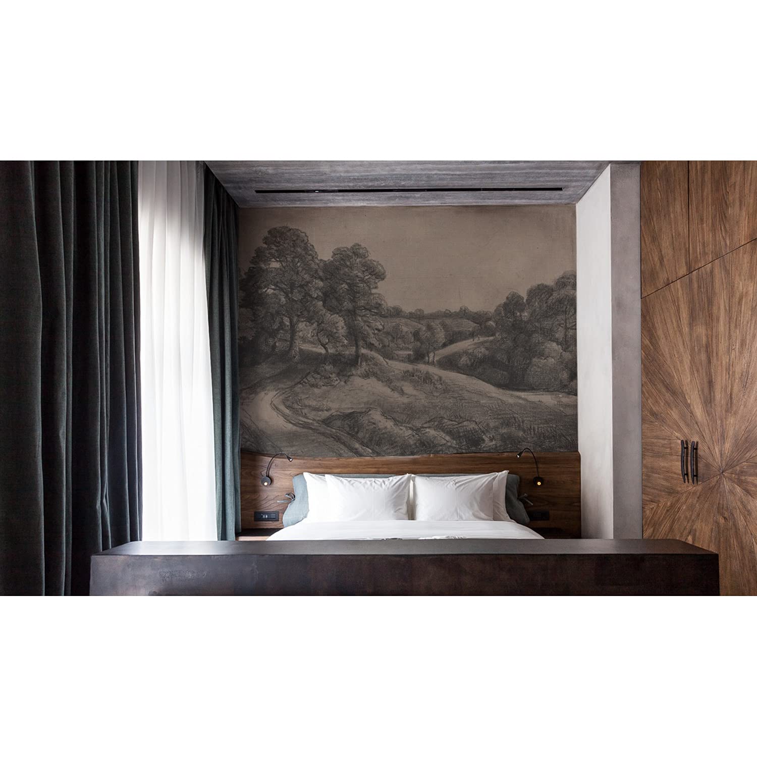 Fotomurale de pared grande 250x250 cm pegatina decorativa de entretela para casa
