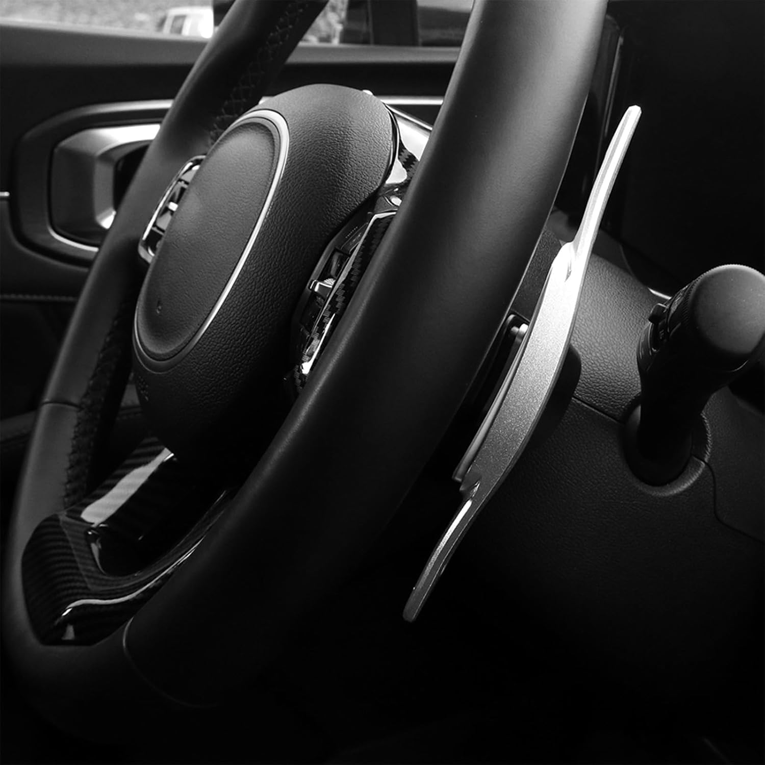 Steering Wheel Paddle Shifter Extension, Steering Wheel Shift Paddle Extended Shifter Trim Cover, Compatible with Kia Sorento 2024-2026 Accessories (Silver)