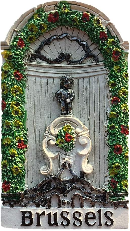 Brussels Belgium 3D Fridge Magnet Travel Souvenir Gift Home Kitchen Decoration Magnetic Sticker, Brussels Belgium Refrigerator Magnet Collection