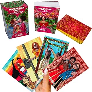 Modern Love Tarot Cards Deck with 78 Beautiful Cards Exploring The Many Facets of Love and Relationships | Keepsake Box, Deluxe Full-Color Guidebook, Foil Stamped Back, and Gilded Edges