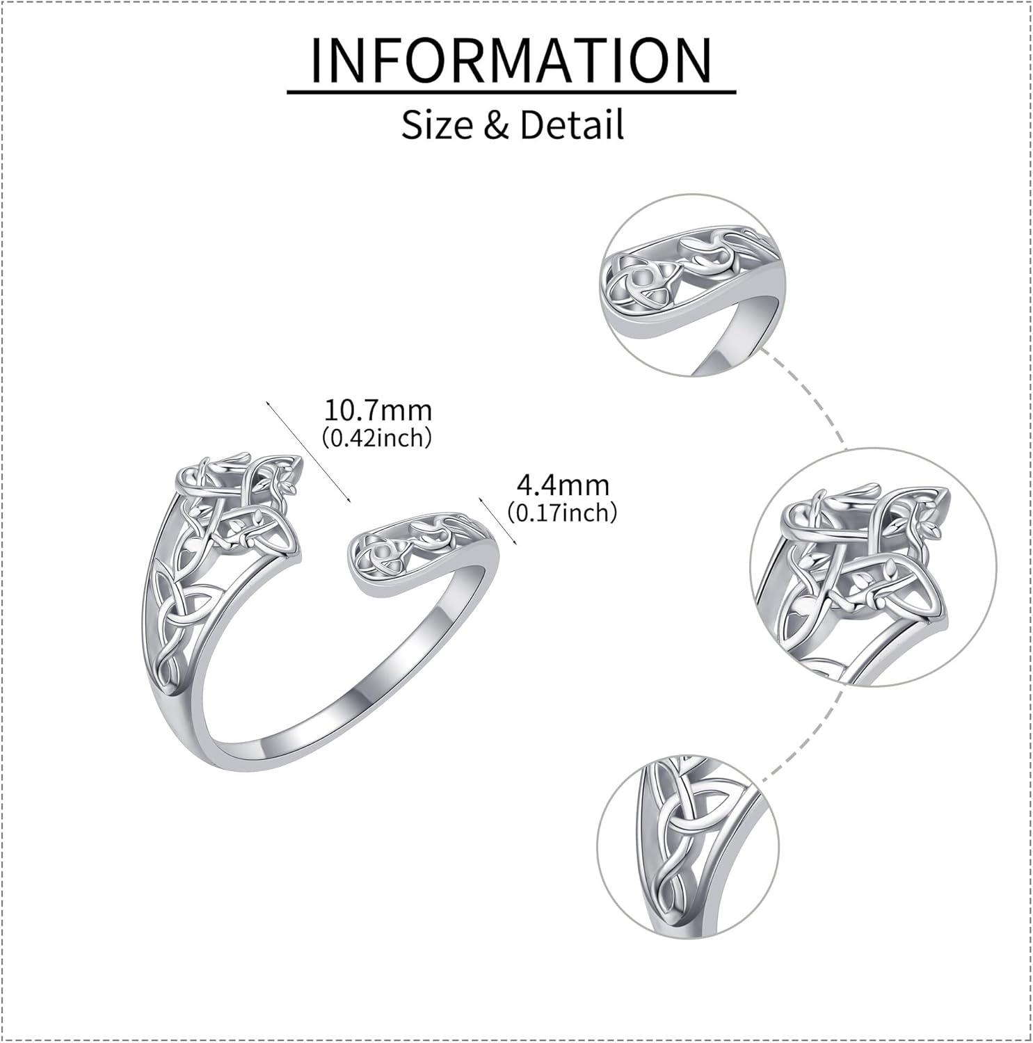 Witches Knot Ring 925 Sterling Silver Nudo de Bruja Original Witch Knot Rings Witchy Jewelry Gifts for Women - Image 5