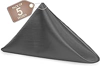 Vista 603 de Ultimate Textile -1 docena - Reversible Shantung Satin - Majestic - Servilletas de tela Majestic de 17 x 17 pulgadas color azul pizarra