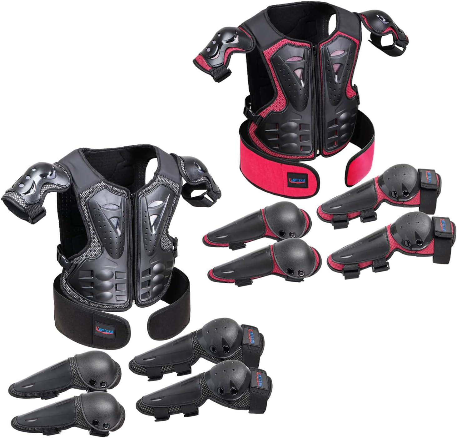 Kids Dirt Bike Gear,Motorcycle Armor Vest Suit 2 Sets